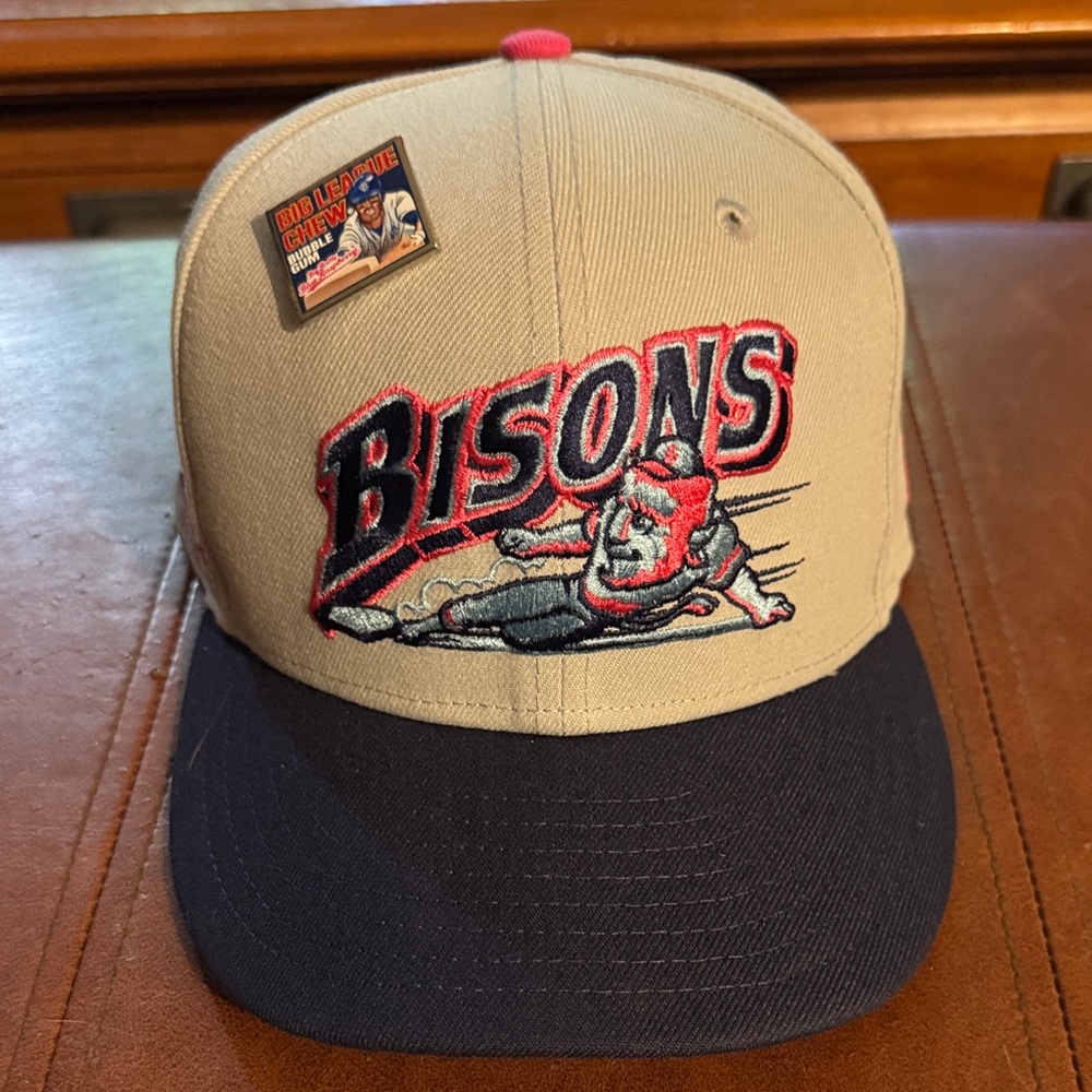 Buffalo Bisons Two-Tone Snap Back - Gray, Navy, Pink - Picture 4 of 9